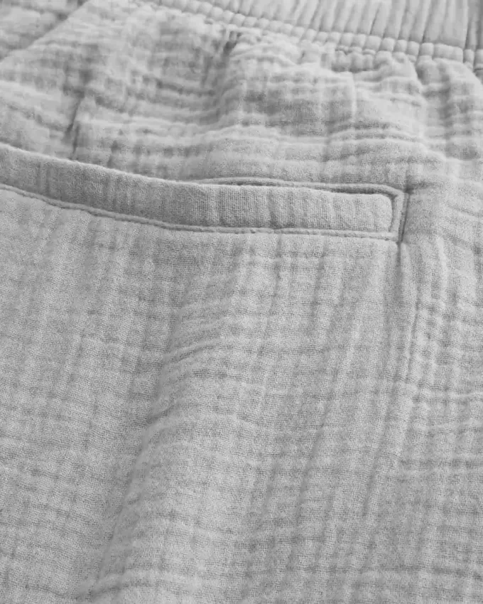 Above-the-Knee Crinkle Cotton Shorts Above-the-Knee Crinkle Cotton Shorts