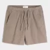 Above-the-Knee Linen-Blend Shorts