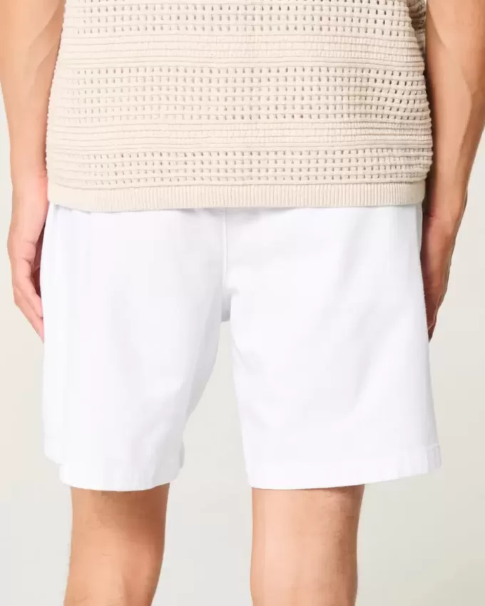 Above-the-Knee Linen-Blend Shorts
