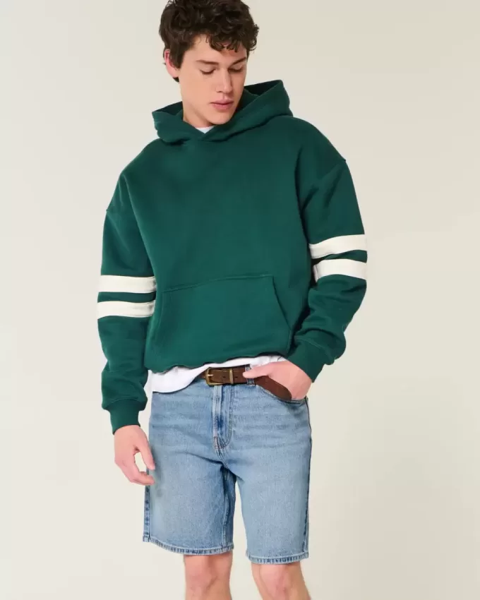 Above-the-Knee Loose Denim Shorts Above-the-Knee Loose Denim Shorts