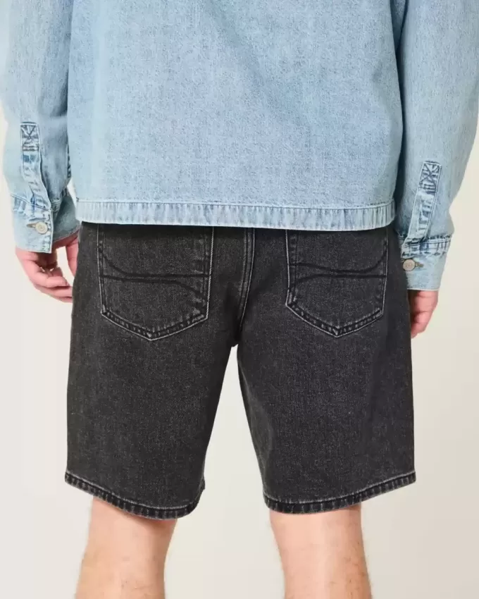 Above-the-Knee Loose Denim Shorts Above-the-Knee Loose Denim Shorts
