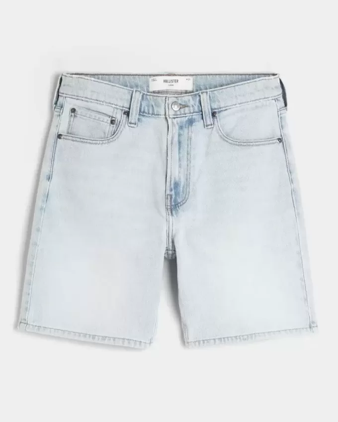 Above-the-Knee Loose Denim Shorts Above-the-Knee Loose Denim Shorts