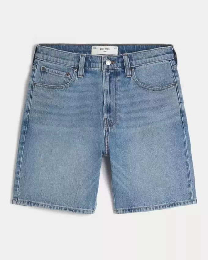 Above-the-Knee Loose Denim Shorts Above-the-Knee Loose Denim Shorts