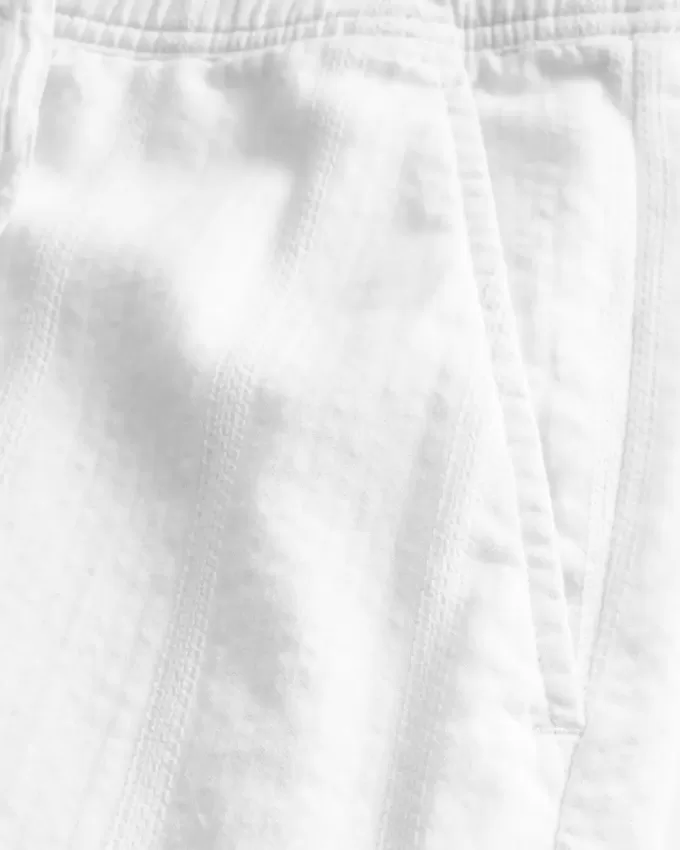 Above-the-Knee Seersucker Shorts