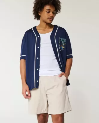 Above-the-Knee Twill Pull-On Shorts