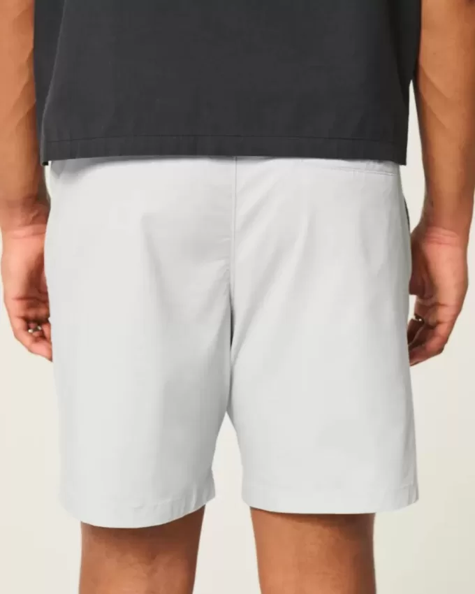 Above-the-Knee Twill Pull-On Shorts