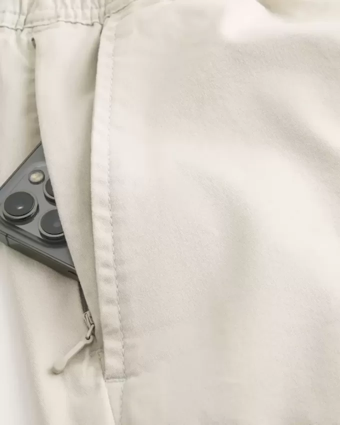 Above-the-Knee Twill Pull-On Shorts