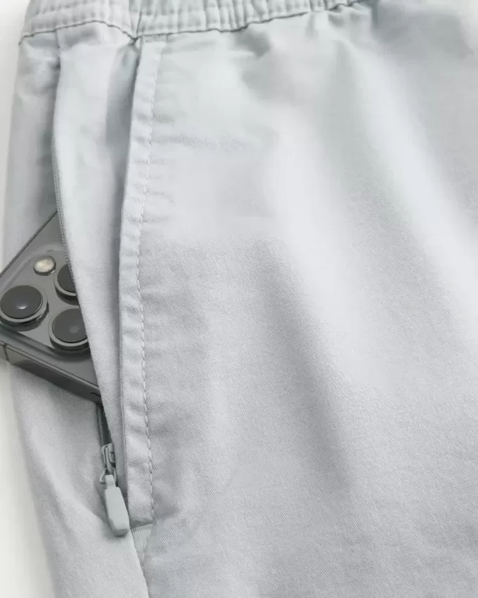 Above-the-Knee Twill Pull-On Shorts