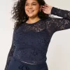 All-Over Lace Crew Top All-Over Lace Crew Top