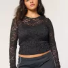 All-Over Lace Crew Top All-Over Lace Crew Top