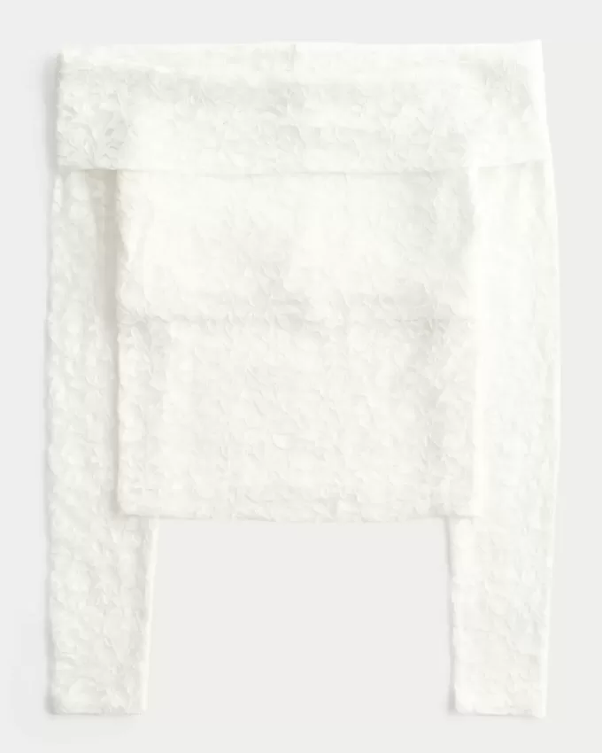 All-Over Lace Off-the-Shoulder Top All-Over Lace Off-the-Shoulder Top