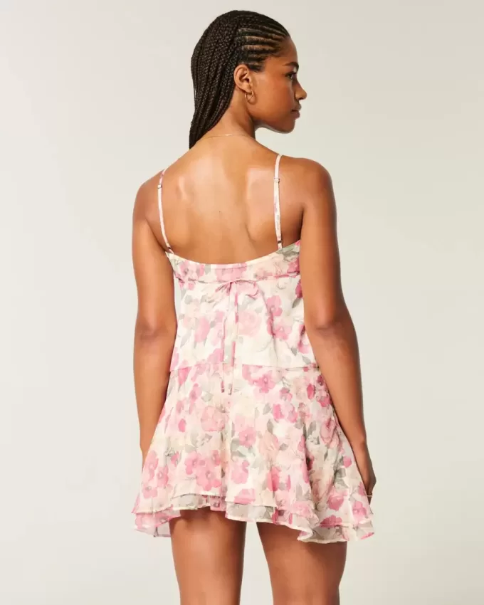 Asymmetrical Hem Mini Dress