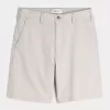 At-the-Knee Linen-Blend Flat-Front Shorts At-the-Knee Linen-Blend Flat-Front Shorts