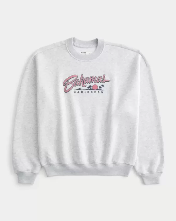 Baggy Cinch Bahamas Graphic Crew Sweatshirt