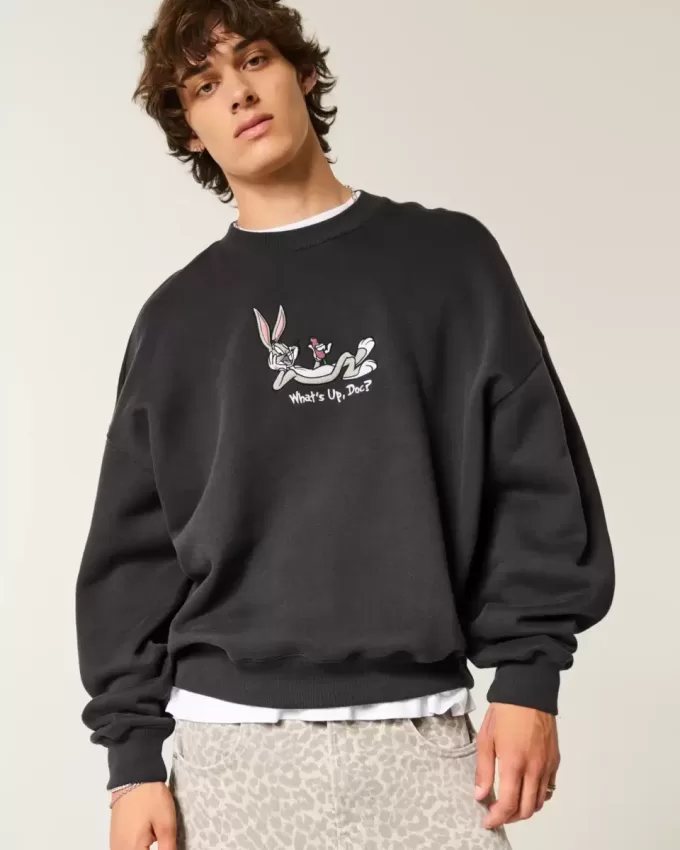 Baggy Cinch Bugs Bunny Graphic Crew Sweatshirt Baggy Cinch Bugs Bunny Graphic Crew Sweatshirt