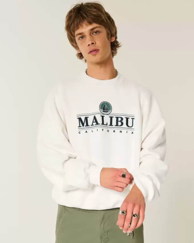 Baggy Cinch Malibu Graphic Crew Sweatshirt
