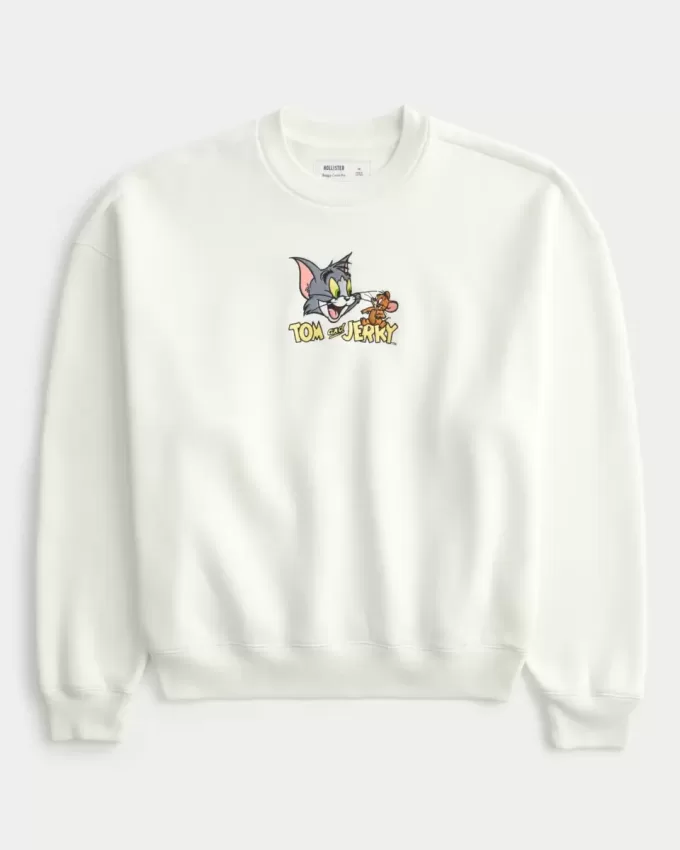 Baggy Cinch Tom and Jerry Graphic Crew Sweatshirt Baggy Cinch Tom and Jerry Graphic Crew Sweatshirt