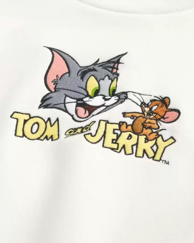 Baggy Cinch Tom and Jerry Graphic Crew Sweatshirt Baggy Cinch Tom and Jerry Graphic Crew Sweatshirt