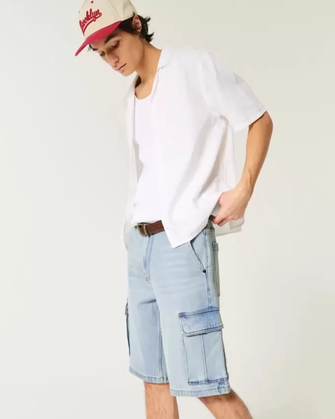 Baggy Denim Cargo Shorts Baggy Denim Cargo Shorts