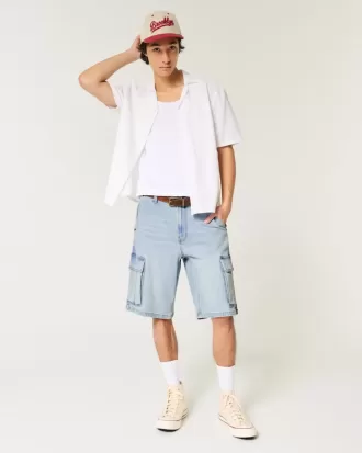Baggy Denim Cargo Shorts