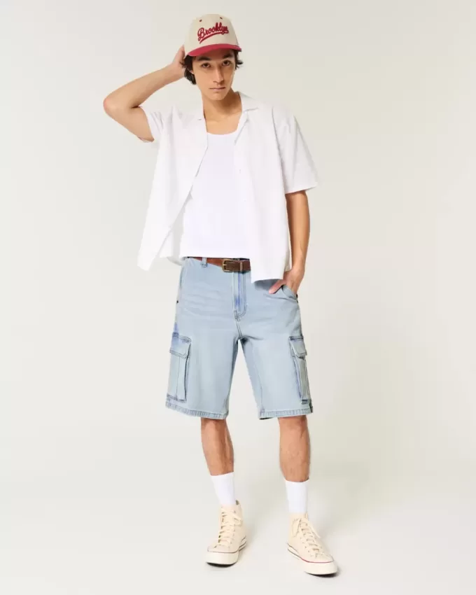 Baggy Denim Cargo Shorts Baggy Denim Cargo Shorts