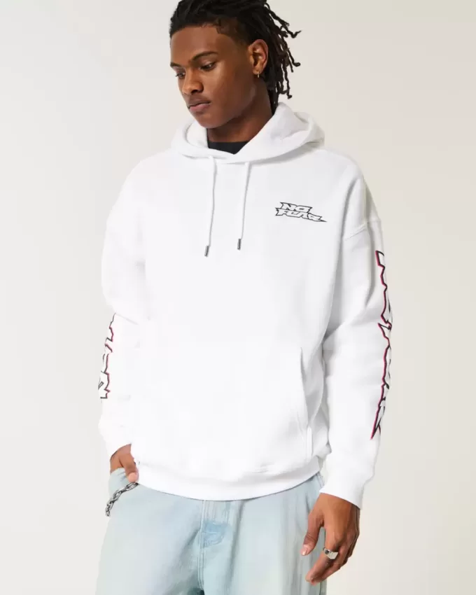 Baggy No Fear Graphic Hoodie