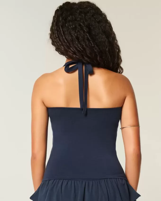 Beaded Graphic Halter Top Beaded Graphic Halter Top