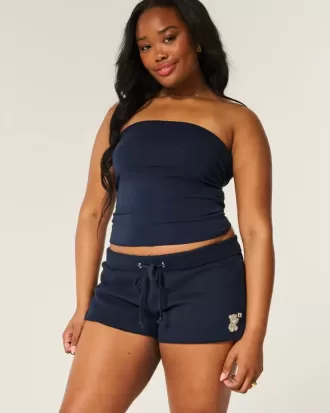 Bear Graphic Mini Fleece Shorts