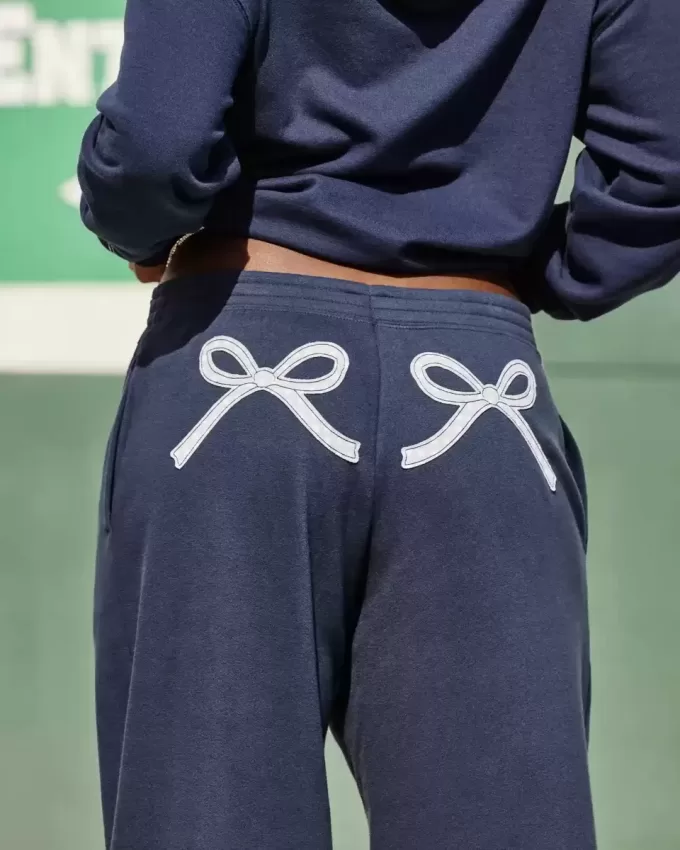 Bow Graphic Baggy Sweatpants