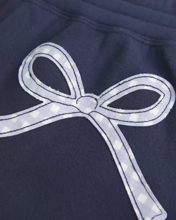 Bow Graphic Baggy Sweatpants