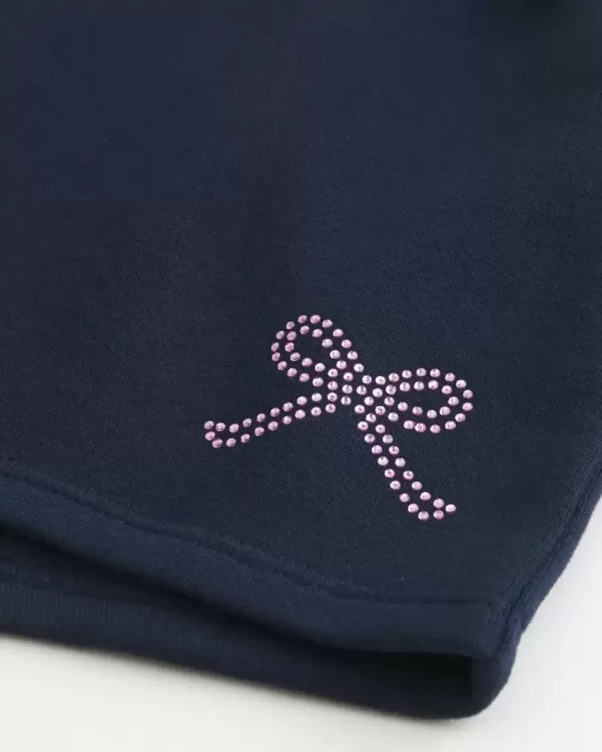 Bow Graphic Fleece Mini Shorts Bow Graphic Fleece Mini Shorts