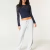 Bow Graphic Straight Sweatpants Bow Graphic Straight Sweatpants