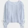 Bow-Sleeve Cable-Knit Sweater Bow-Sleeve Cable-Knit Sweater