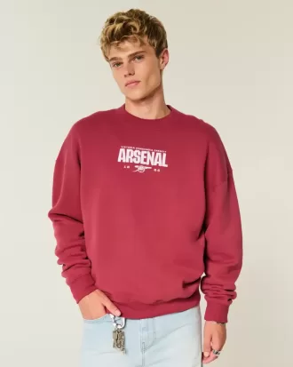 Boxy Arsenal FC Graphic Crew Sweatshirt