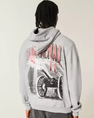 Boxy Arsenal FC Graphic Hoodie
