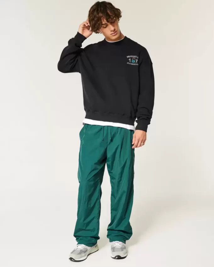 Boxy Atlas Bronze Gym Graphic Crew Sweatshirt Boxy Atlas Bronze Gym Graphic Crew Sweatshirt