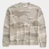 Boxy Camo Crew Sweater Boxy Camo Crew Sweater