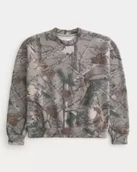 Boxy Camo Logo Crew Sweatshirt Boxy Camo Logo Crew Sweatshirt