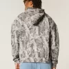 Boxy Camo Zip-Up Hoodie