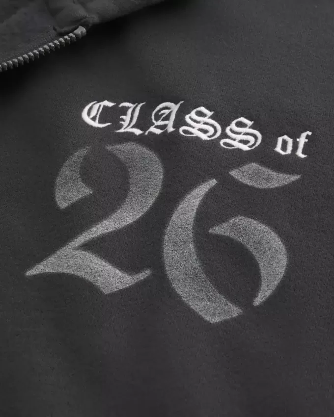 Boxy Class of 26 Graphic Zip-Up Hoodie Boxy Class of 26 Graphic Zip-Up Hoodie