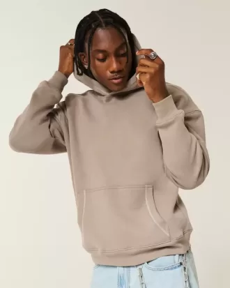 Boxy Contrast Stitch Hoodie