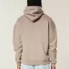 Boxy Contrast Stitch Hoodie Boxy Contrast Stitch Hoodie