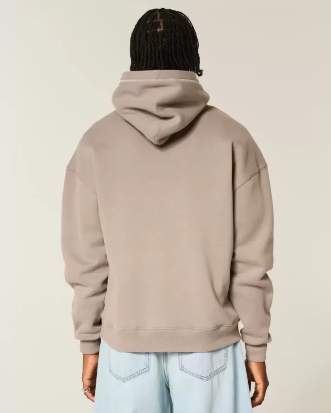 Boxy Contrast Stitch Hoodie Boxy Contrast Stitch Hoodie