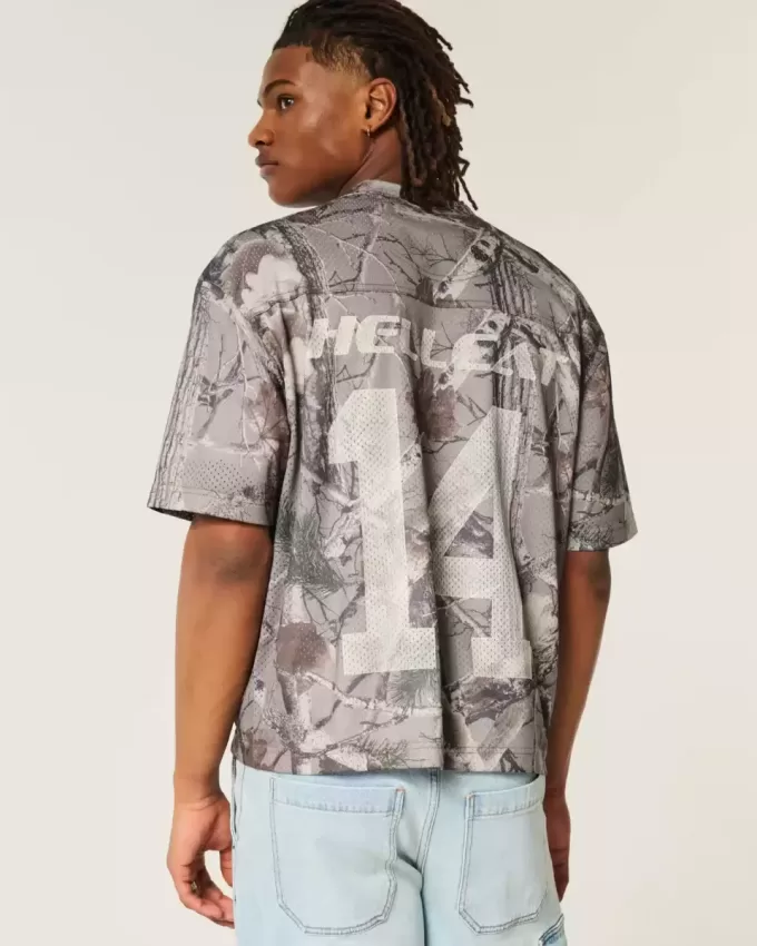 Boxy Crop Camo Dodge Graphic Jersey Boxy Crop Camo Dodge Graphic Jersey