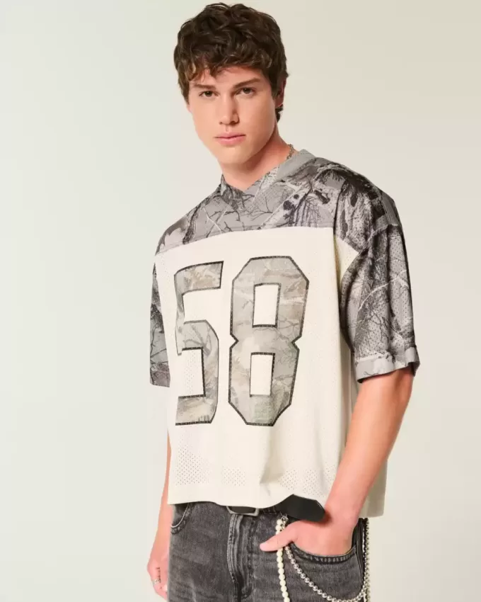 Boxy Crop Camo Jersey Boxy Crop Camo Jersey