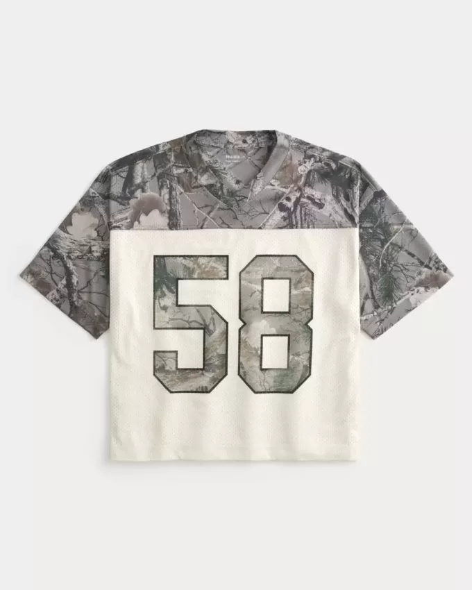 Boxy Crop Camo Jersey Boxy Crop Camo Jersey