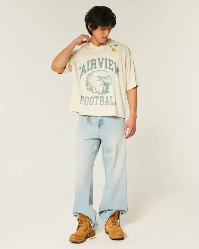 Boxy Crop Fairview Football Graphic Jersey Boxy Crop Fairview Football Graphic Jersey