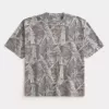 Boxy Crop Heavyweight Camo Crew T-Shirt Boxy Crop Heavyweight Camo Crew T-Shirt