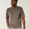 Boxy Crop Heavyweight Washed Crew T-Shirt