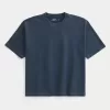 Boxy Crop Heavyweight Washed Crew T-Shirt Boxy Crop Heavyweight Washed Crew T-Shirt